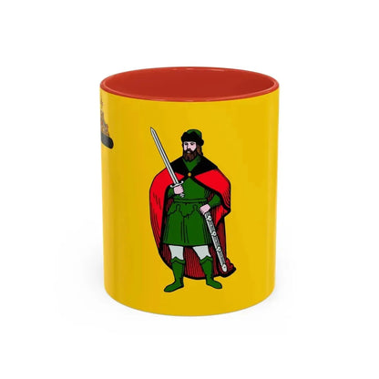 Flag of Ryazan Russia - Accent Coffee Mug 11oz Red - Go Mug Yourself
