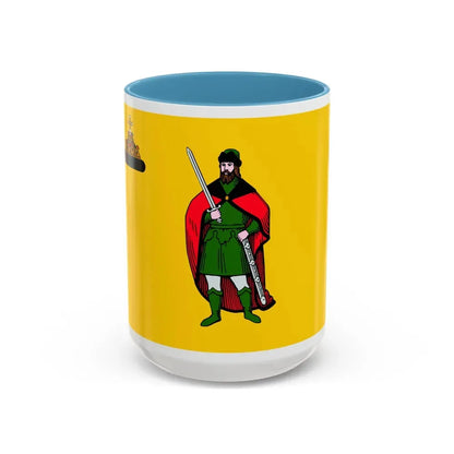 Flag of Ryazan Russia - Accent Coffee Mug 15oz Light Blue - Go Mug Yourself