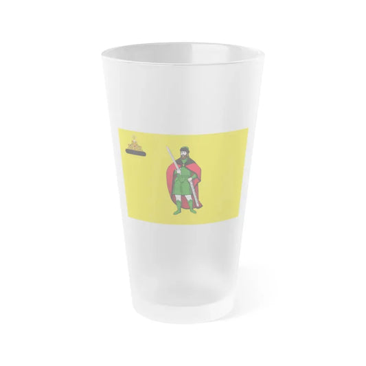 Flag of Ryazan Russia - Frosted Pint Glass 16oz 16oz Frosted - Go Mug Yourself