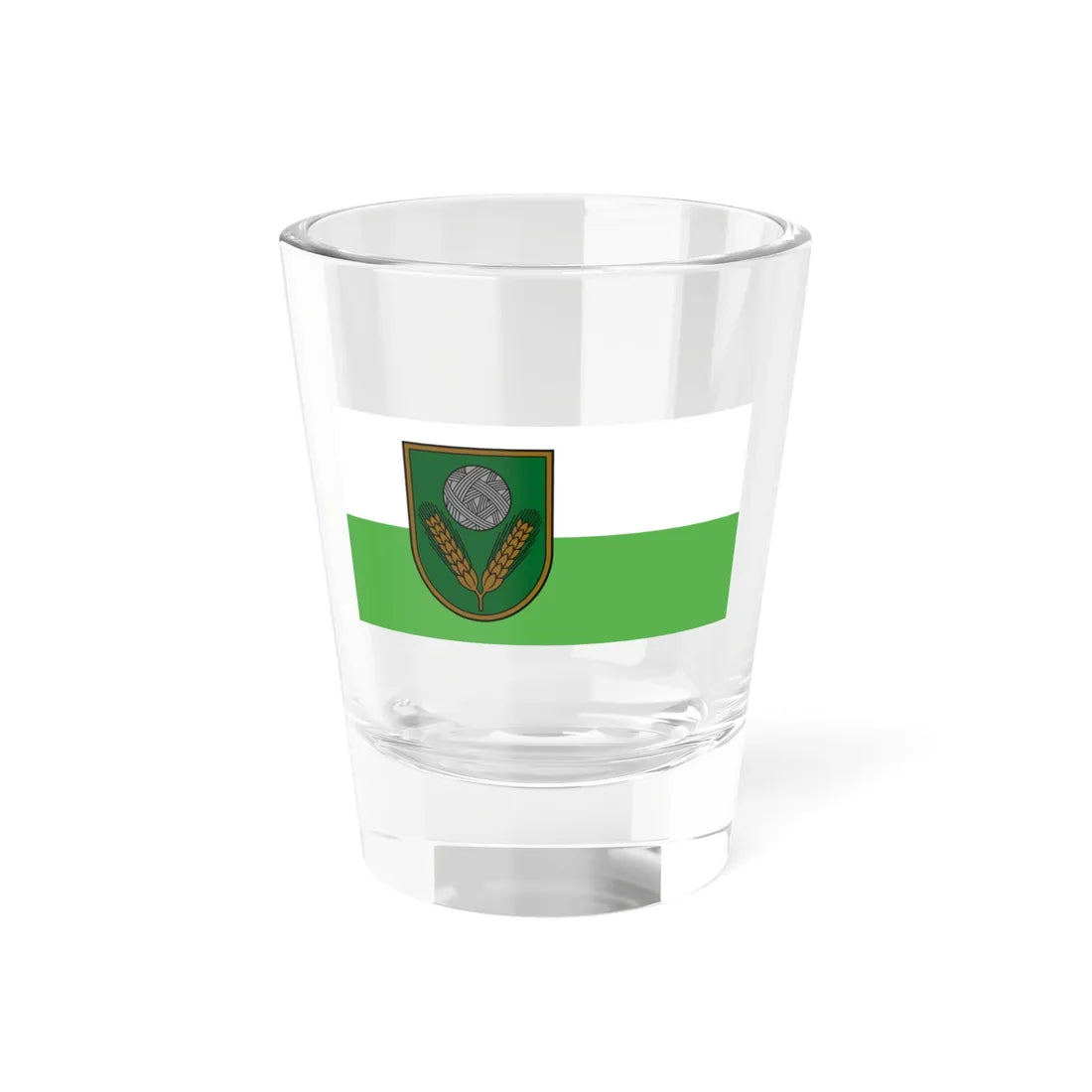 Flag of Rēzeknes novads (Latvia) Shot Glass 1.5oz 1.5oz - Go Mug Yourself
