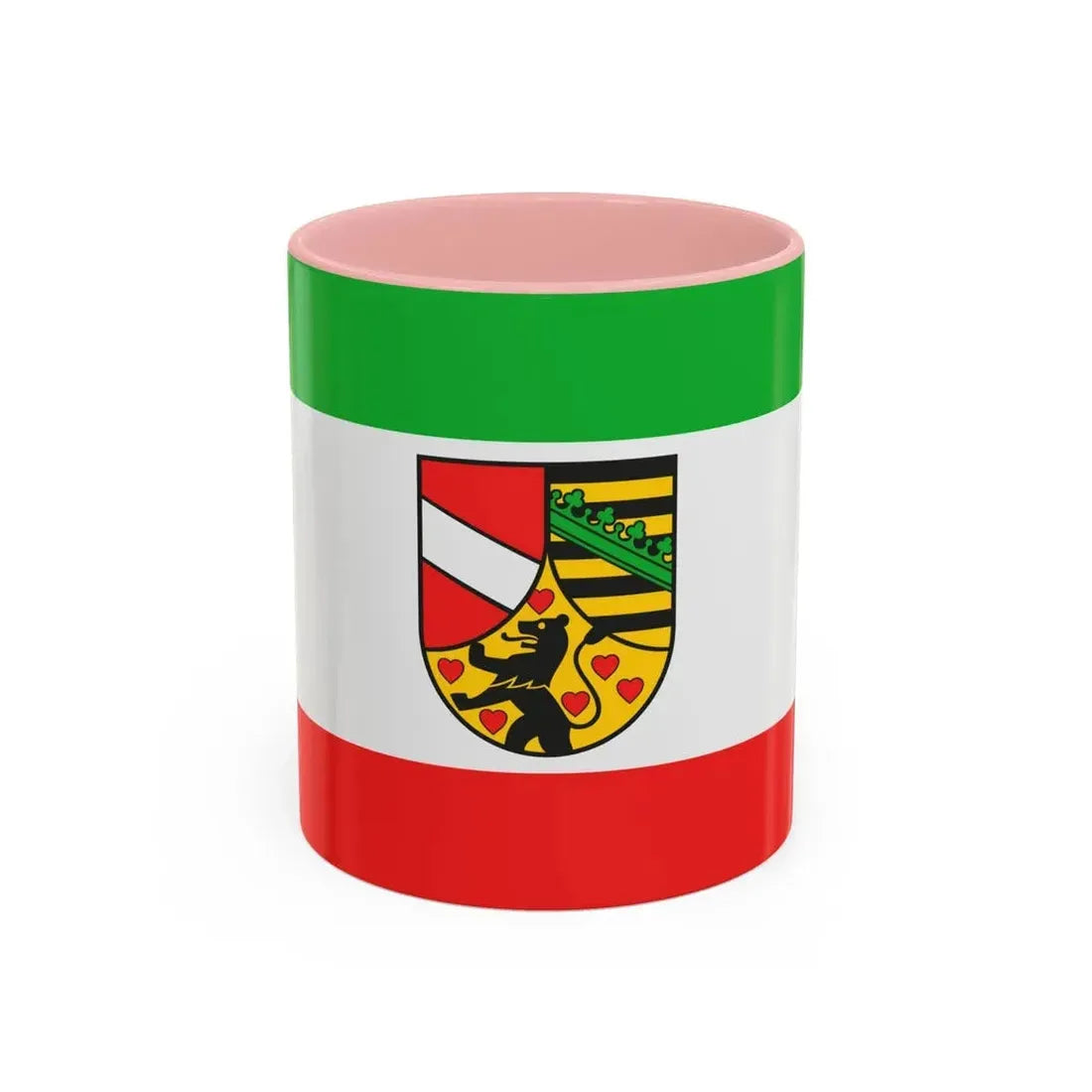 Flag of Saale Holzland Kreis Germany - Accent Coffee Mug 11oz Pink - Go Mug Yourself