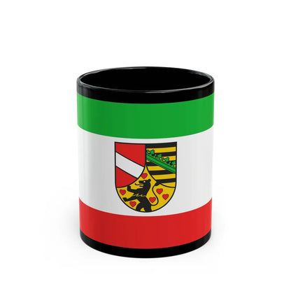 Flag of Saale Holzland Kreis Germany - Black Coffee Mug-11oz-Go Mug Yourself