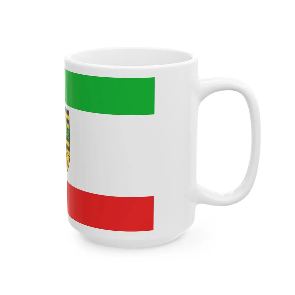 Flag of Saale Holzland Kreis Germany - White Coffee Mug-Go Mug Yourself