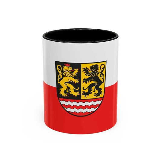 Flag of Saale Orla Kreis Germany - Accent Coffee Mug 11oz Black - Go Mug Yourself