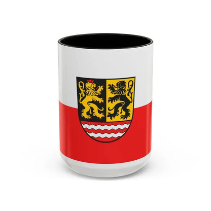 Flag of Saale Orla Kreis Germany - Accent Coffee Mug 15oz Black - Go Mug Yourself
