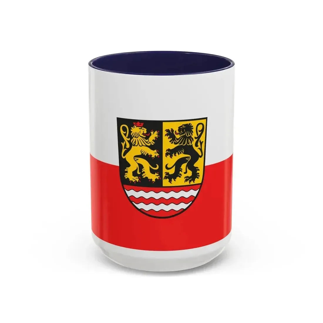 Flag of Saale Orla Kreis Germany - Accent Coffee Mug 15oz Navy - Go Mug Yourself