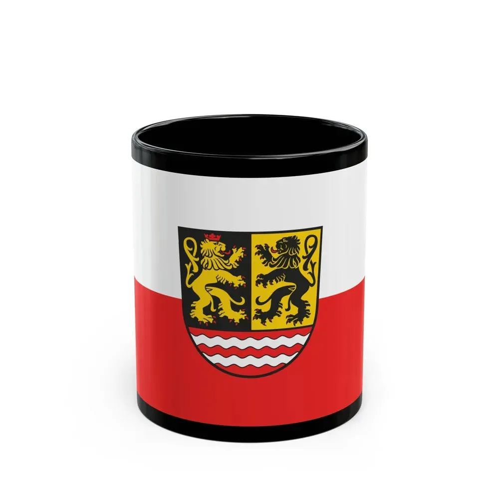 Flag of Saale Orla Kreis Germany - Black Coffee Mug 11oz - Go Mug Yourself