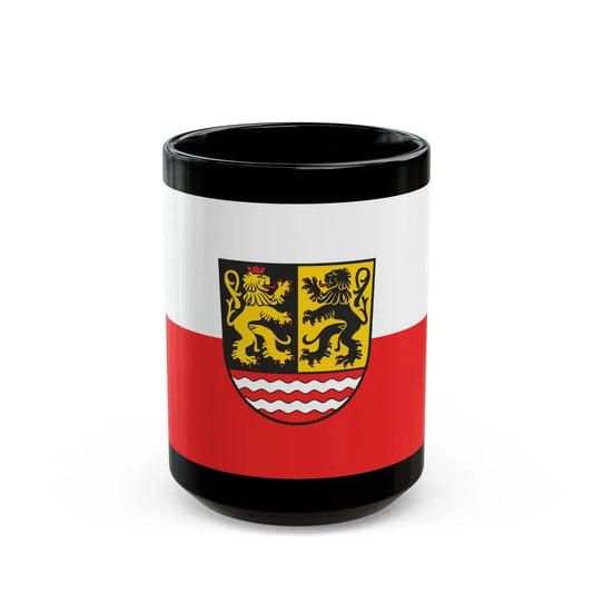 Flag of Saale Orla Kreis Germany - Black Coffee Mug 15oz - Go Mug Yourself
