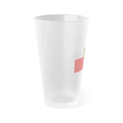 Flag of Saale Orla Kreis Germany - Frosted Pint Glass 16oz - Go Mug Yourself