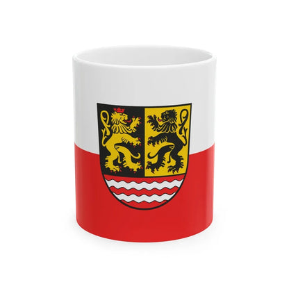 Flag of Saale Orla Kreis Germany - White Coffee Mug-11oz-Go Mug Yourself