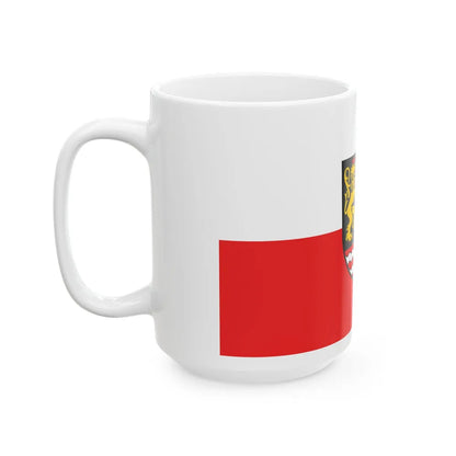 Flag of Saale Orla Kreis Germany - White Coffee Mug-Go Mug Yourself