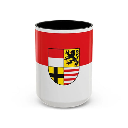 Flag of Saalekreis Germany - Accent Coffee Mug 15oz Black - Go Mug Yourself