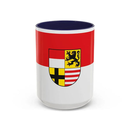 Flag of Saalekreis Germany - Accent Coffee Mug 15oz Navy - Go Mug Yourself