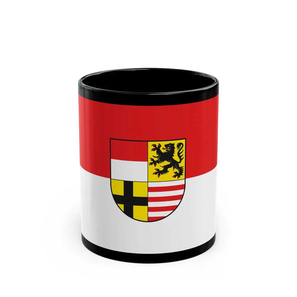 Flag of Saalekreis Germany - Black Coffee Mug-11oz-Go Mug Yourself