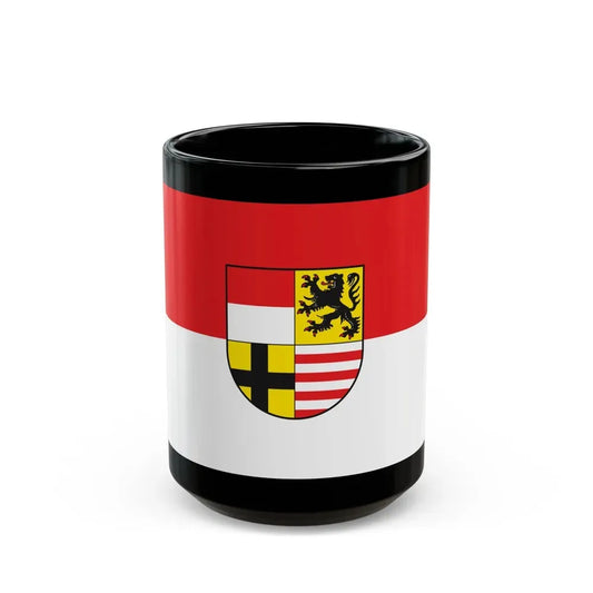 Flag of Saalekreis Germany - Black Coffee Mug 15oz - Go Mug Yourself