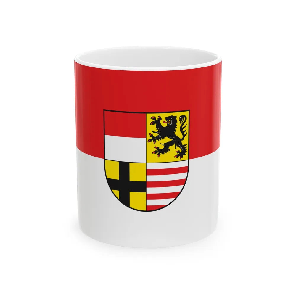 Flag of Saalekreis Germany - White Coffee Mug-11oz-Go Mug Yourself