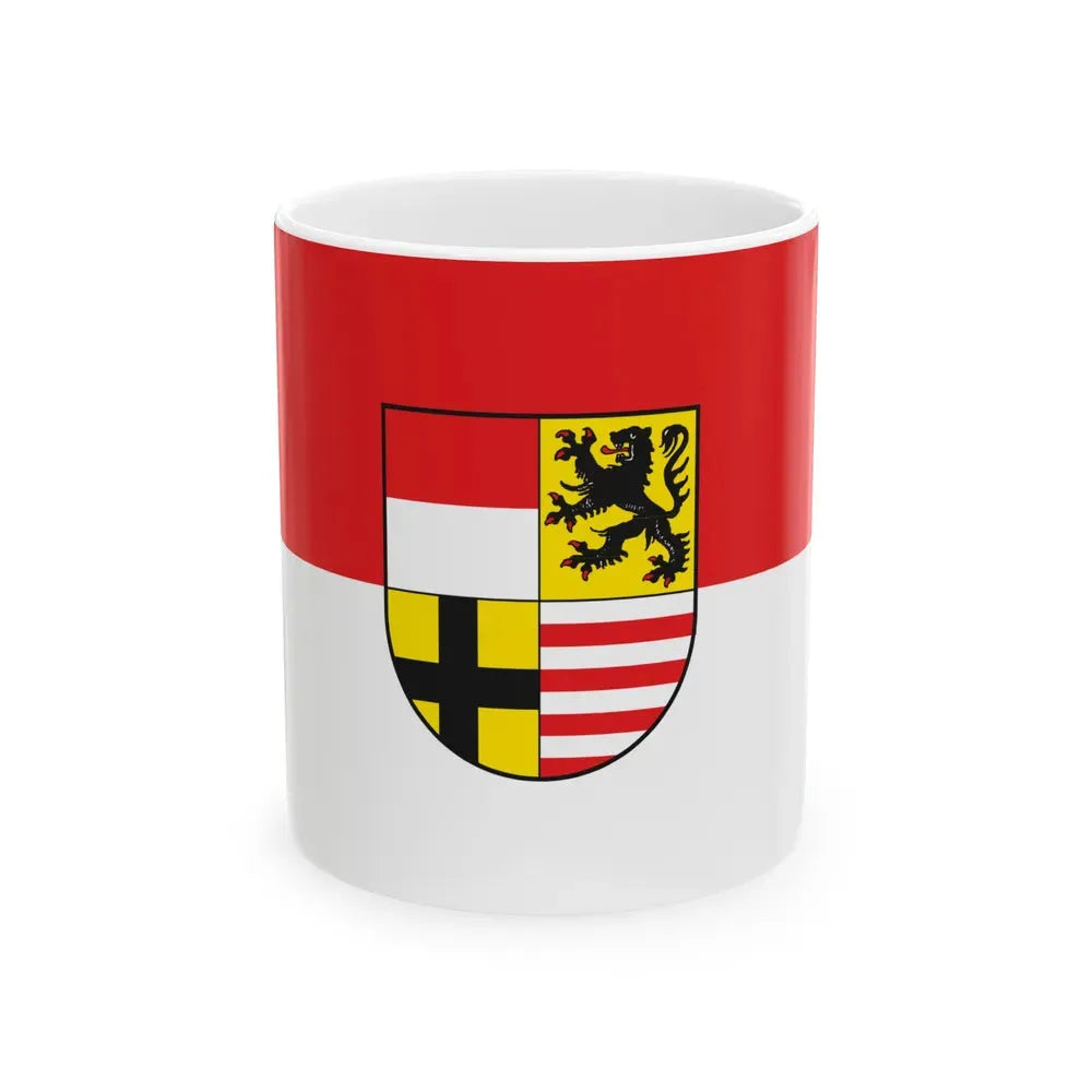 Flag of Saalekreis Germany - White Coffee Mug 11oz - Go Mug Yourself