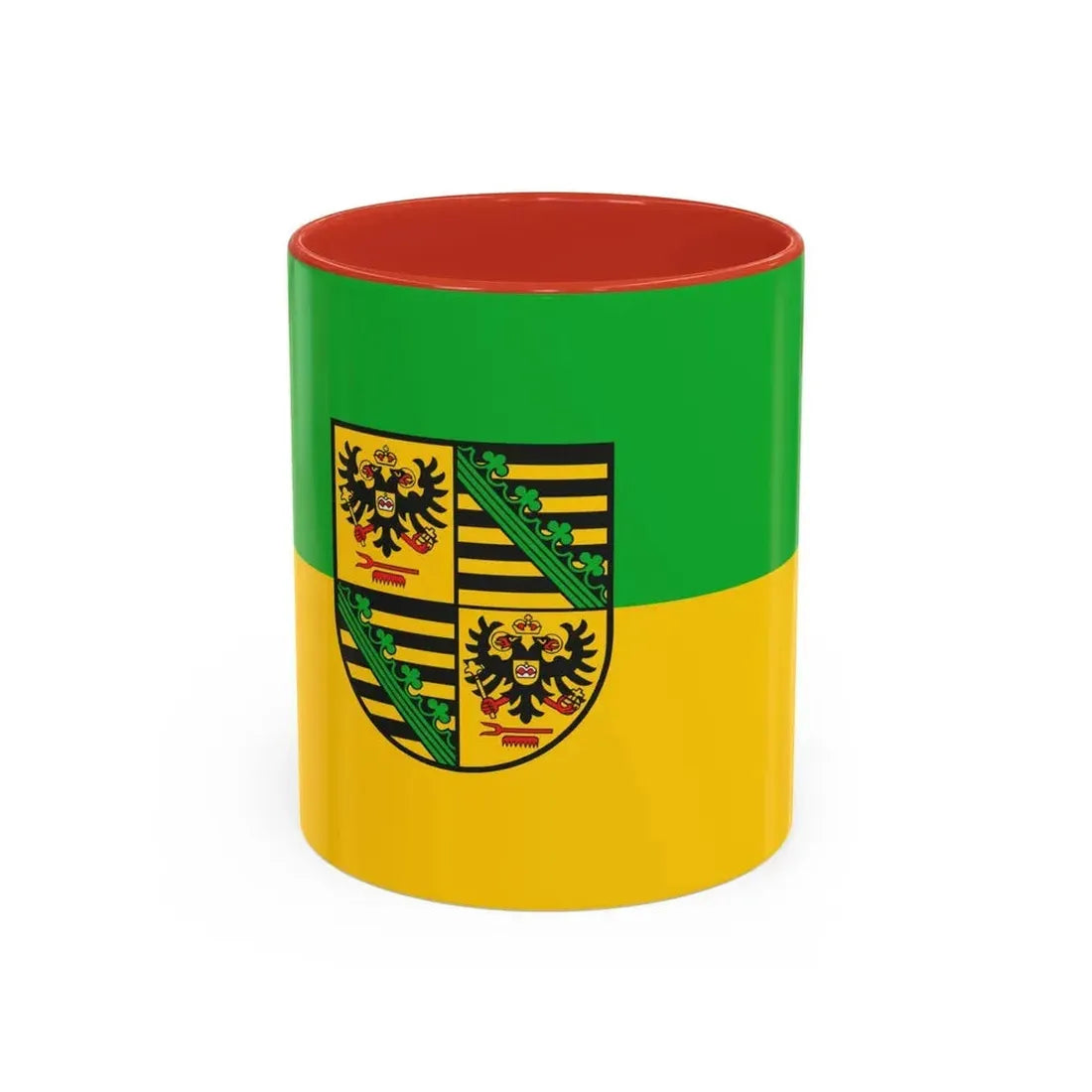 Flag of Saalfeld Rudolstadt Germany - Accent Coffee Mug 11oz Red - Go Mug Yourself