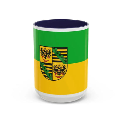 Flag of Saalfeld Rudolstadt Germany - Accent Coffee Mug 15oz Navy - Go Mug Yourself