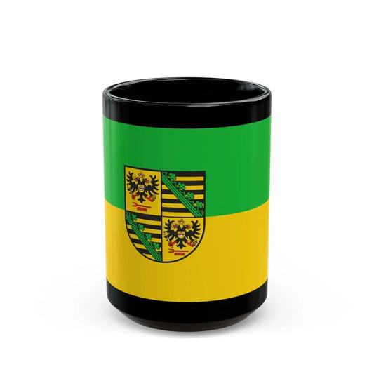 Flag of Saalfeld Rudolstadt Germany - Black Coffee Mug-15oz-Go Mug Yourself