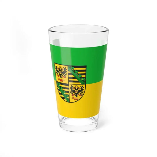 Flag of Saalfeld Rudolstadt Germany - Pint Glass 16oz 16oz - Go Mug Yourself