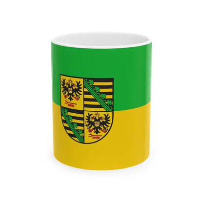 Flag of Saalfeld Rudolstadt Germany - White Coffee Mug-11oz-Go Mug Yourself