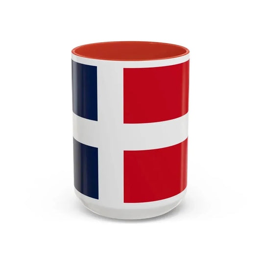Flag of Saar Protectorate Germany - Accent Coffee Mug 15oz Red - Go Mug Yourself