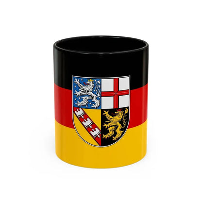 Flag of Saarland Germany - Accent Coffee Mug 11oz Black - Go Mug Yourself