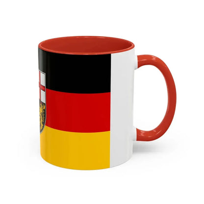 Flag of Saarland Germany - Accent Coffee Mug - Go Mug Yourself
