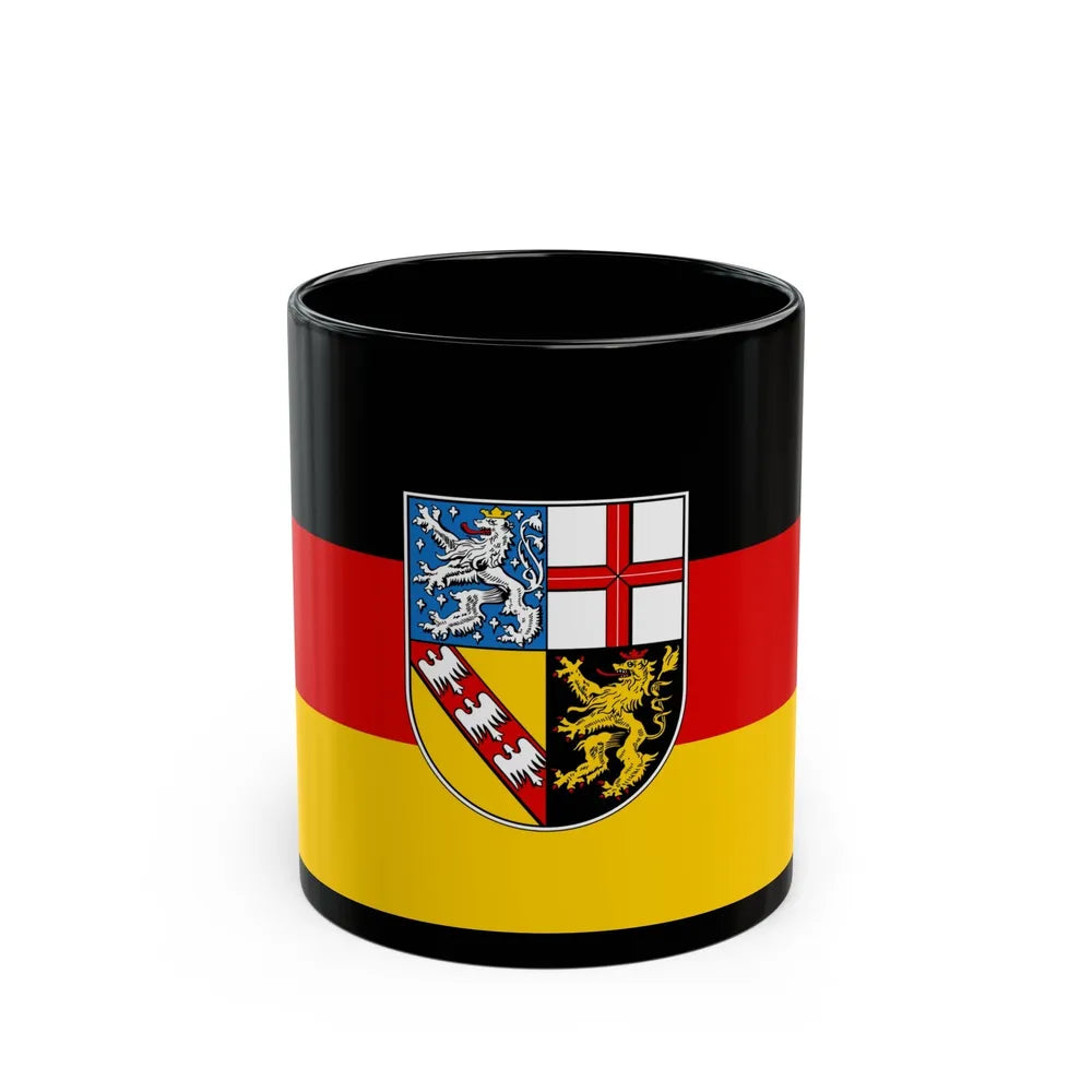 Flag of Saarland Germany - Black Coffee Mug-11oz-Go Mug Yourself