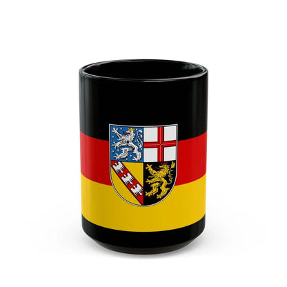 Flag of Saarland Germany - Black Coffee Mug-15oz-Go Mug Yourself