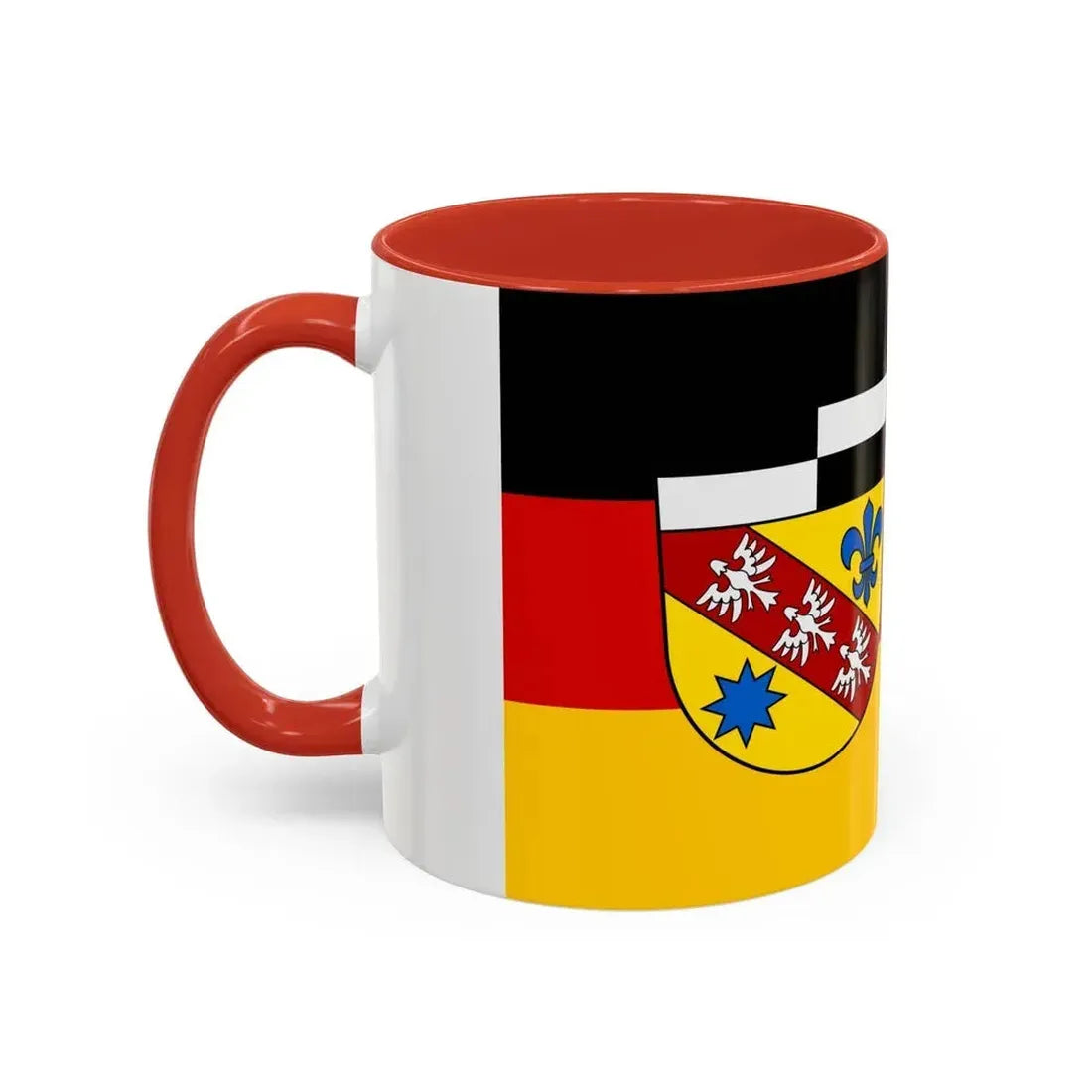 Flag of Saarlouis Germany - Accent Coffee Mug - Go Mug Yourself