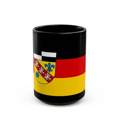 Flag of Saarlouis Germany - Black Coffee Mug-15oz-Go Mug Yourself