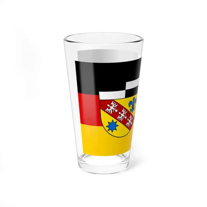Flag of Saarlouis Germany - Pint Glass 16oz - Go Mug Yourself
