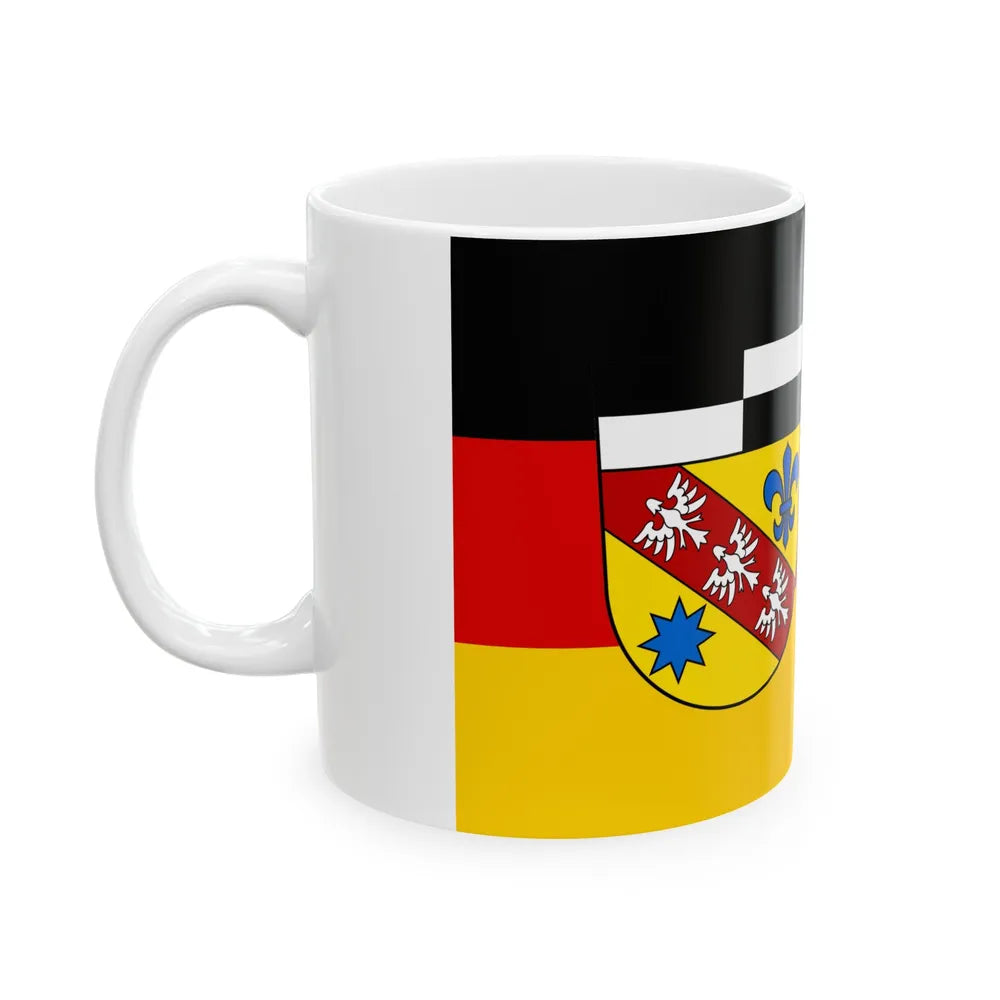 Flag of Saarlouis Germany - White Coffee Mug-Go Mug Yourself