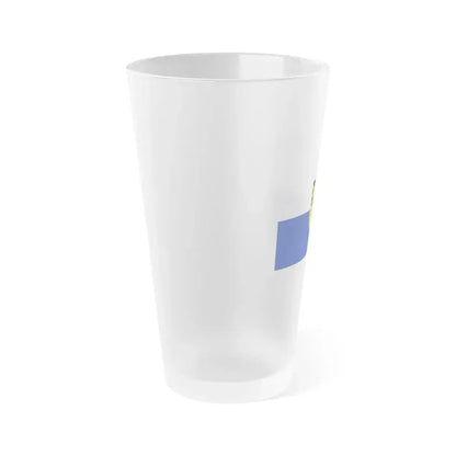 Flag of Saarpfalz Kreis Germany - Frosted Pint Glass 16oz - Go Mug Yourself