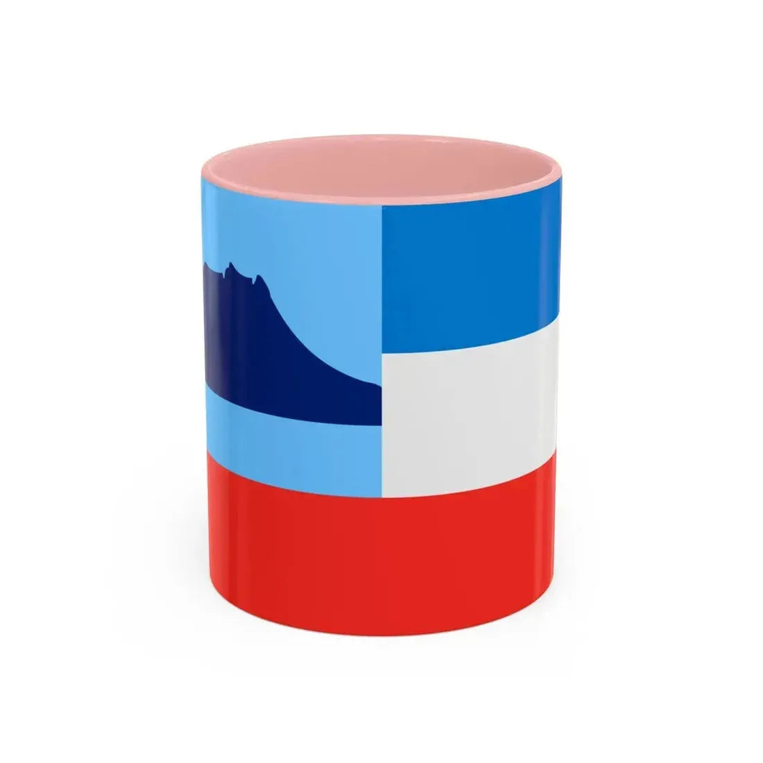 Flag of Sabah Malaysia - Accent Coffee Mug 11oz Pink - Go Mug Yourself