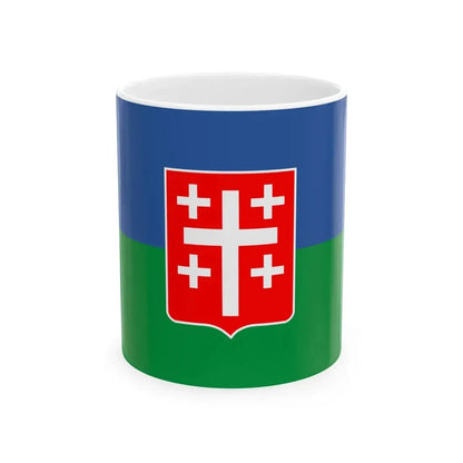 Flag of Sachkhere Municipality (Georgia) White Coffee Mug 11oz - Go Mug Yourself
