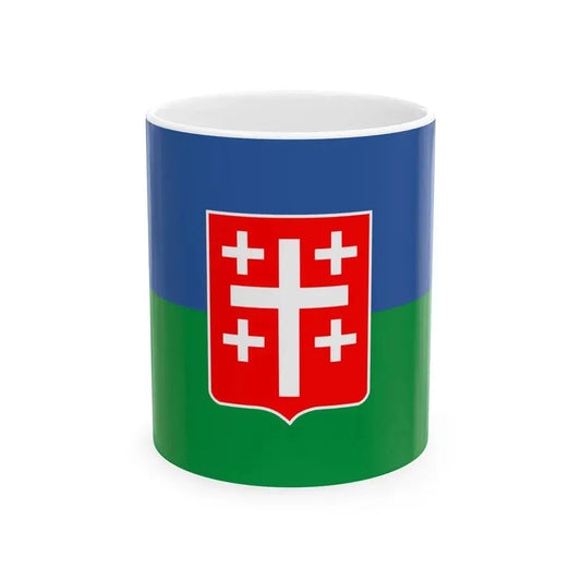 Flag of Sachkhere Municipality (Georgia) White Coffee Mug 11oz - Go Mug Yourself