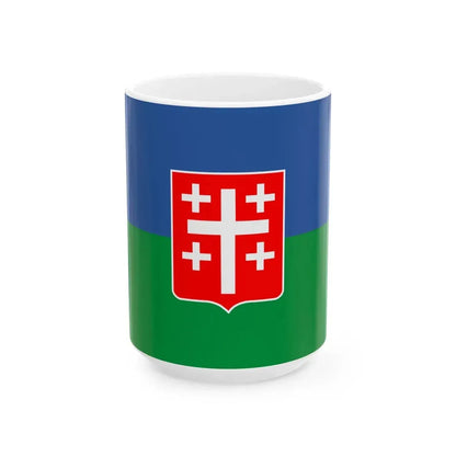 Flag of Sachkhere Municipality (Georgia) White Coffee Mug 15oz - Go Mug Yourself