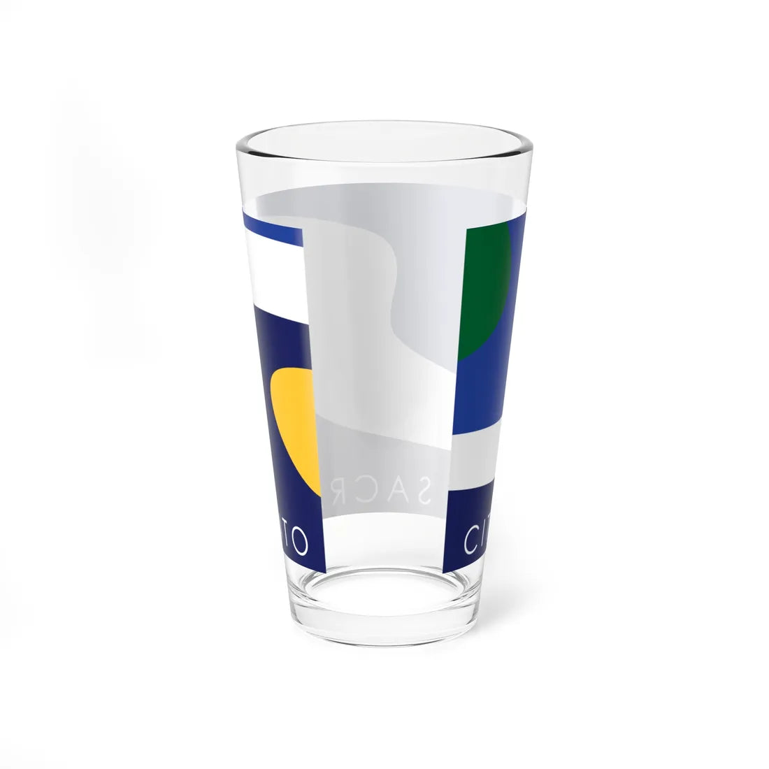 Flag of Sacramento California (United States) Pint Glass 16oz - Go Mug Yourself