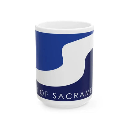 Flag of Sacramento California (United States) White Coffee Mug 15oz - Go Mug Yourself