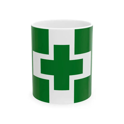 Flag of safety and health (Japan) White Coffee Mug 11oz - Go Mug Yourself