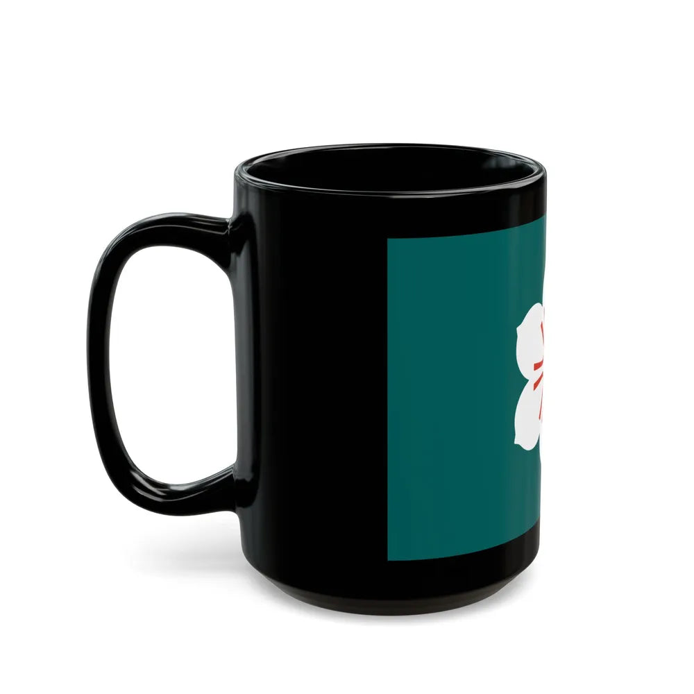 Flag of Saga Prefecture Japan - Black Coffee Mug-Go Mug Yourself