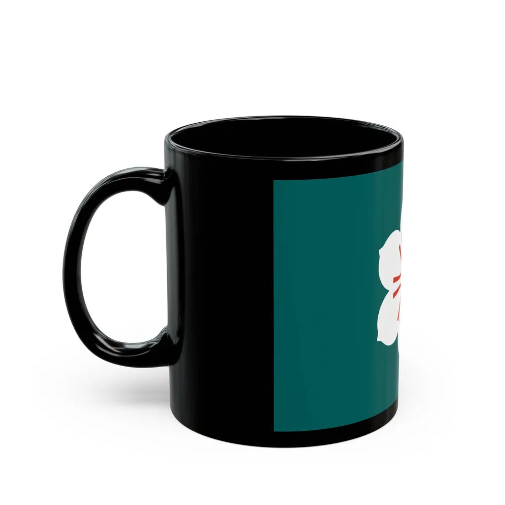 Flag of Saga Prefecture Japan - Black Coffee Mug-Go Mug Yourself