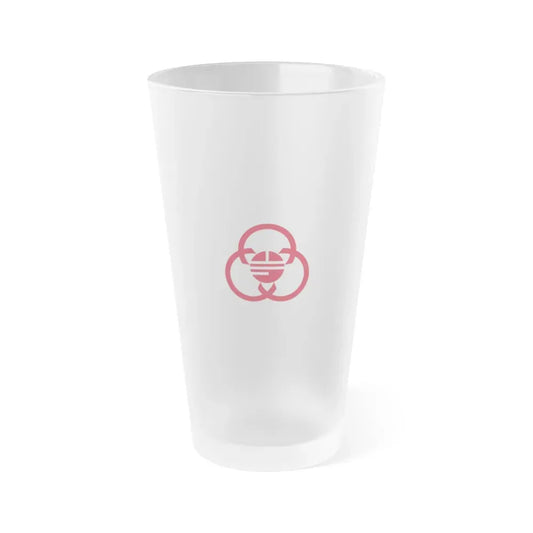 Flag of Sagamihara Kanagawa Japan - Frosted Pint Glass 16oz 16oz Frosted - Go Mug Yourself