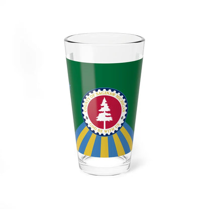Flag of Saginaw County Michigan (United States) Pint Glass 16oz 16oz - Go Mug Yourself