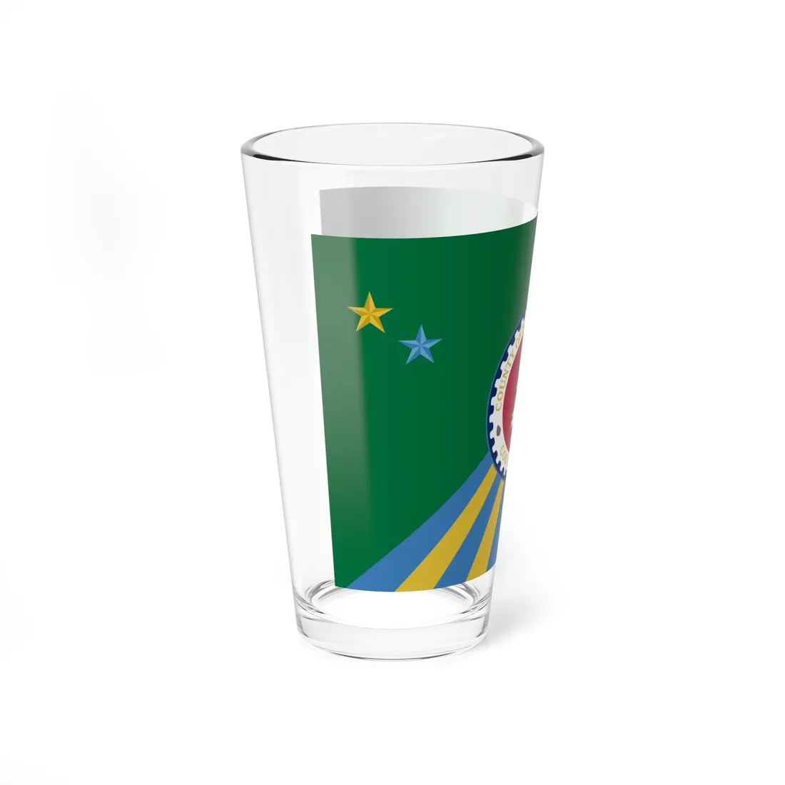 Flag of Saginaw County Michigan (United States) Pint Glass 16oz - Go Mug Yourself