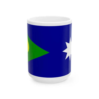 Flag of Saibai Island (Australia) White Coffee Mug 15oz - Go Mug Yourself