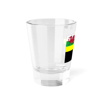 Flag of Saint David with Welsh Red Dragon (United Kingdom) Shot Glass 1.5oz - Go Mug Yourself